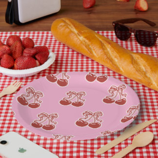 Assiettes En Carton Filles Cherry Sweet 16e Anniversaire 
