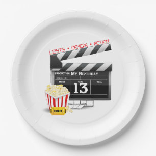 Assiettes En Carton Film Thème 13ème anniversaire