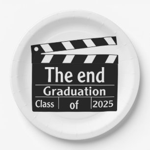 Assiettes En Carton Fin de la graduation 2025 Cinema Graduate