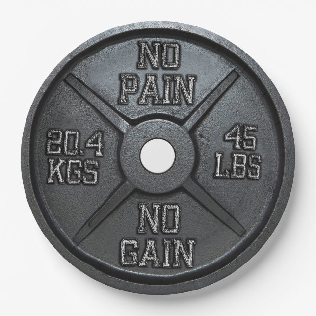Assiettes En Carton Fitness and Gym Motivation (Devant)