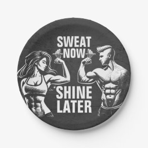 Assiettes En Carton Fitness Gym entraînement Bodybuilding Motivation