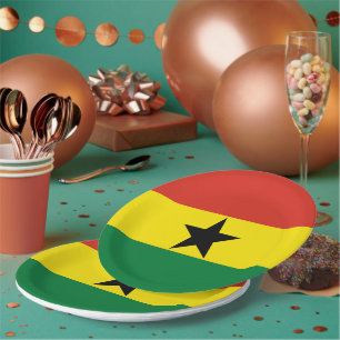 Assiettes En Carton Flag du Ghana