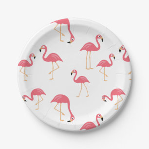 Assiettes En Carton Flamant rose