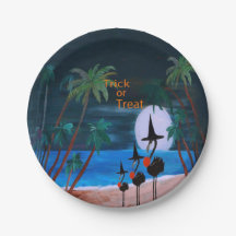 Flamant rose sorcière Halloween plaques de papier 