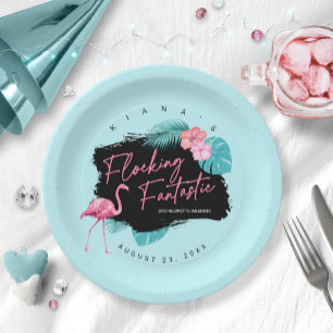 Assiettes En Carton Flamingo Enterrement de Vie de Jeune Fille Rassemb