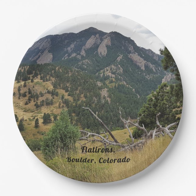 Assiettes En Carton Flatirons, Boulder, Colorado - (Devant)
