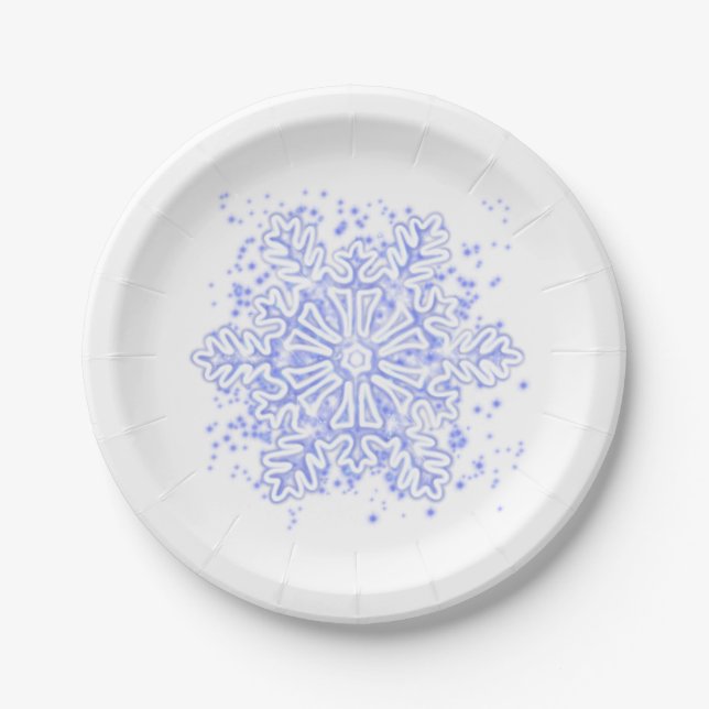 Assiettes En Carton Flèche de neige (Devant)