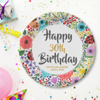 Fleur Anniversaire Fête N'importe quel Nom d'âge O