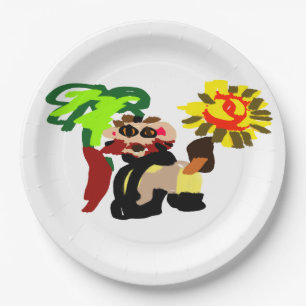 Assiettes En Carton Fleur chaude de lion