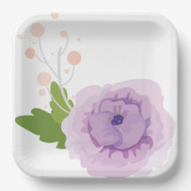 Fleur d'aquarelle violette fête d'anniversaire