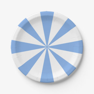 Assiettes En Carton Fleur de Cornflower Accent bleu français
