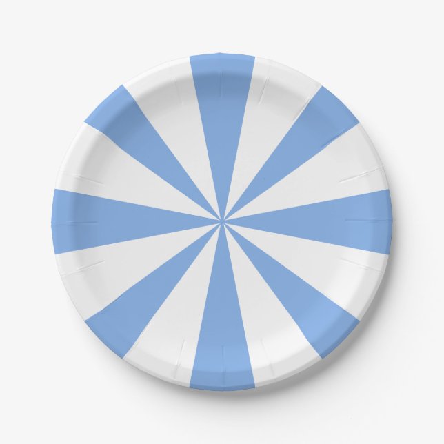 Assiettes En Carton Fleur de Cornflower Accent bleu français (Devant)