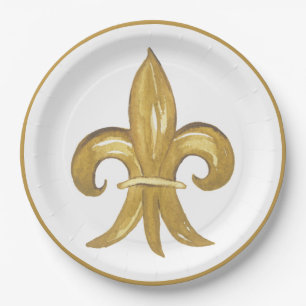 Assiettes En Carton Fleur de lis
