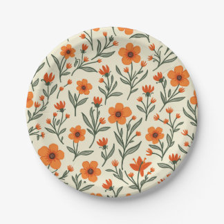 Assiettes En Carton Fleur de printemps