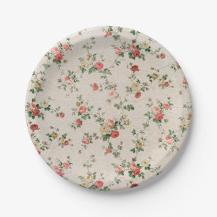 Assiettes En Carton Fleur élégante chic minable florale