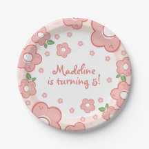 Fleur rose mignonne Plaques papier d'anniversaire