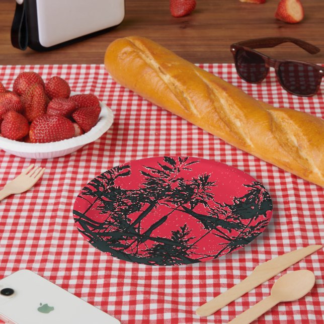 ASSIETTES EN CARTON FLEUR SAUVAGE (Pique-nique)