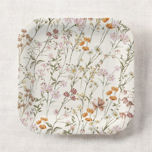 Assiettes En Carton Fleur sauvage en terre cuite Mariage Boho dans le 