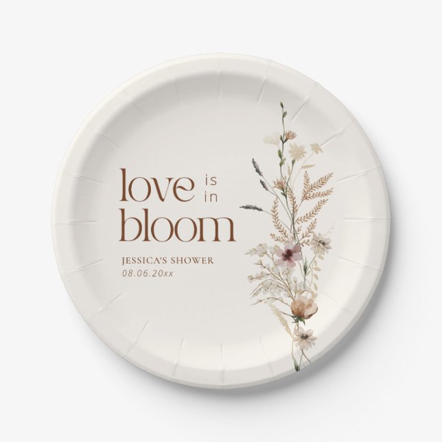 Assiettes En Carton Fleur sauvage Garden Love in Bloom (Devant)