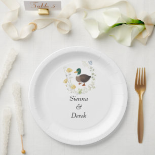 Assiettes En Carton Fleur sauvage Mallard Duck Mariage