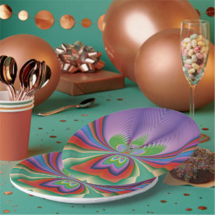 Assiettes En Carton Fleur Violette