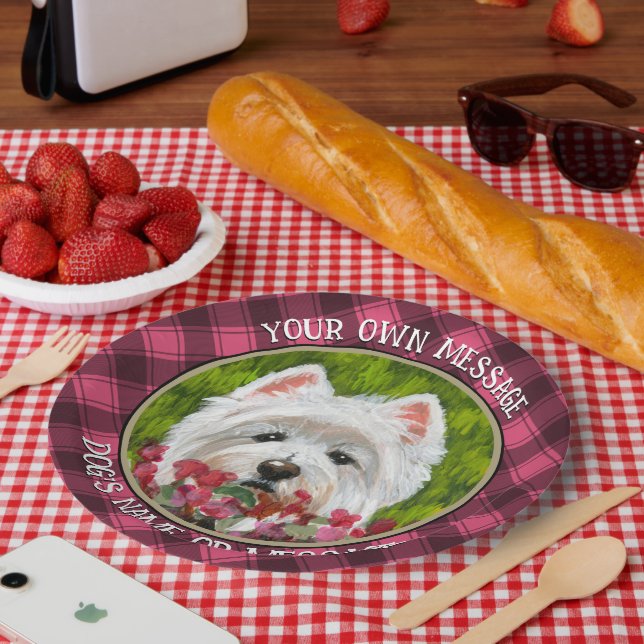 Assiettes En Carton Fleurs blanches et roses (Pique-nique)