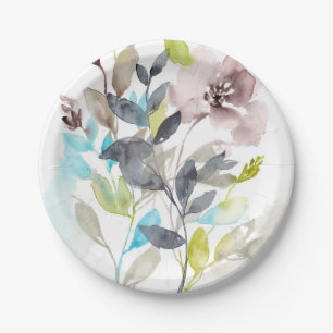 Assiettes En Carton Fleurs dans le mélange