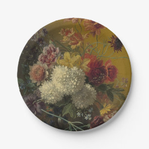 Assiettes En Carton Fleurs de maître hollandais antique Georgius van O