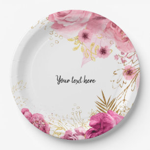Assiettes En Carton Fleurs glam chic modernes pour toutes les occasion