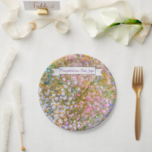 Assiettes En Carton Fleurs pastel pour toutes occasions 