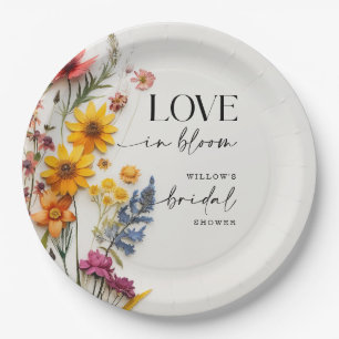 Assiettes En Carton Fleurs Pressées Fête de Mariage Bohème Champêtre