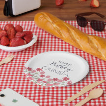 Fleurs roses et Coeurs Anniversaire