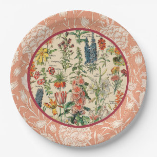 Assiettes En Carton Fleurs vintages par Adolphe Millot