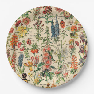 Assiettes En Carton Fleurs vintages par Adolphe Millot