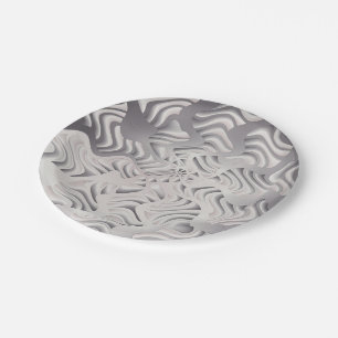 Assiettes En Carton flocon d'argent