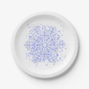 Assiettes En Carton Flocon de neige