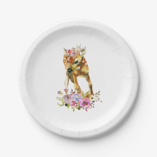 Assiettes En Carton Flora Doe Baby shower