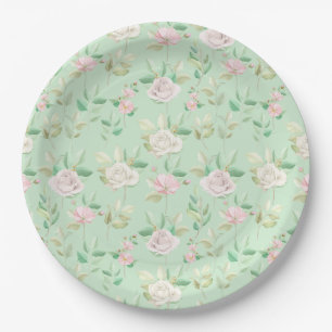 Assiettes En Carton Floral