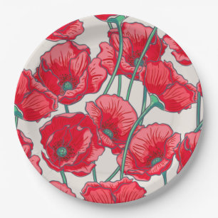 Assiettes En Carton Floral