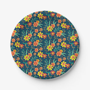 Assiettes En Carton Floral Arrière - plan Belle conception-46566