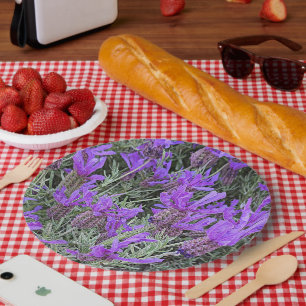 Assiettes En Carton Floral de lavande violette espagnole fleurit