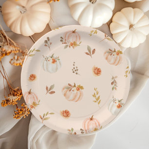 Assiettes En Carton Floral pastel orange chute petit anniversaire citr