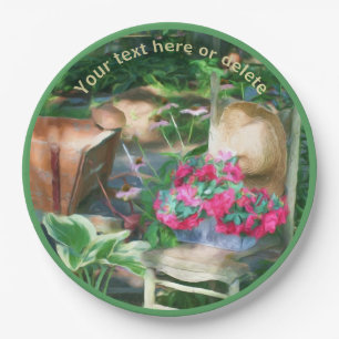 Assiettes En Carton Flower Garden Chaise Art Personnalisé