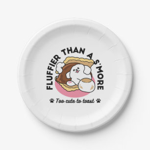 Assiettes En Carton Fluffier Tha’more - Chien mignon et Pun de dessert