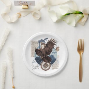 Assiettes En Carton Flying Eagle avec plusieurs autres éléments collag