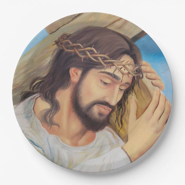 Assiettes En Carton Foi chrétienne Jésus Christ (Devant)
