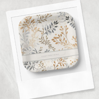 Assiettes En Carton Foliage d'automne moderne