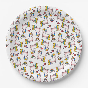 Assiettes En Carton Folie de Llamacorn