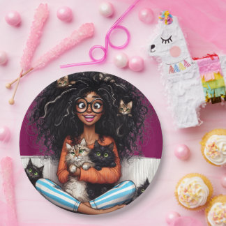 Assiettes En Carton Folle des chats