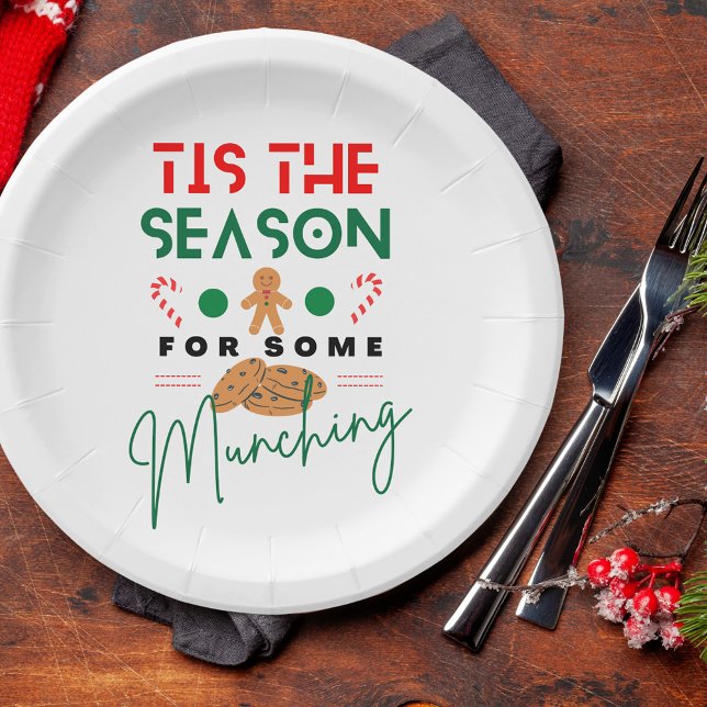 Assiettes En Carton Foodie De Noël C'Est La Saison D'Être Muni (Créateur téléchargé)